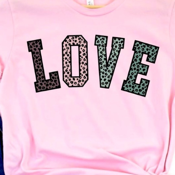 Bella Canvas T-Shirt Pink Leopard Love Tee 2X NWOT - Picture 1 of 5